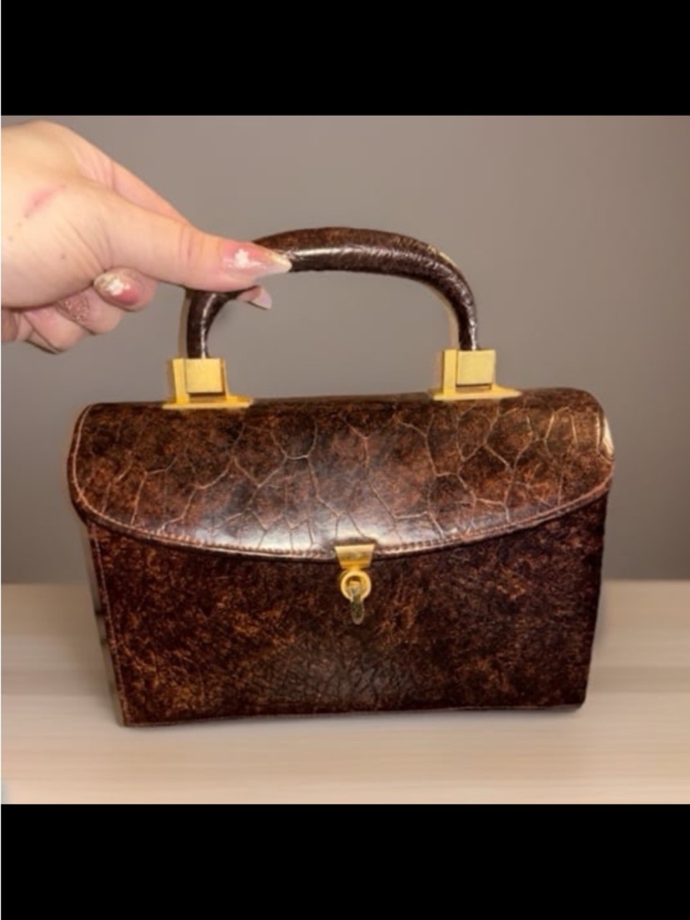 Meyers USA 1950s vintage structured handbag
